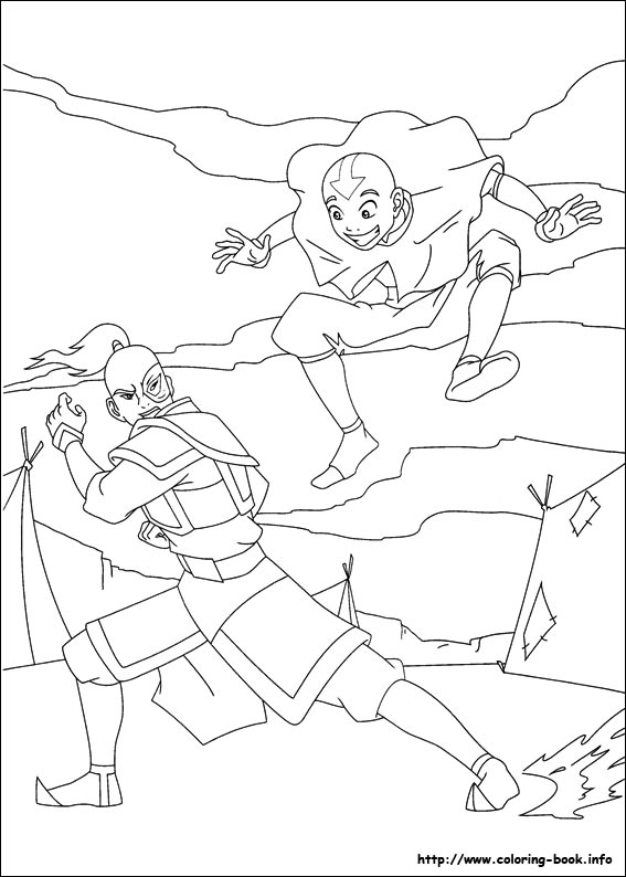 Avatar, the last airbender coloring picture