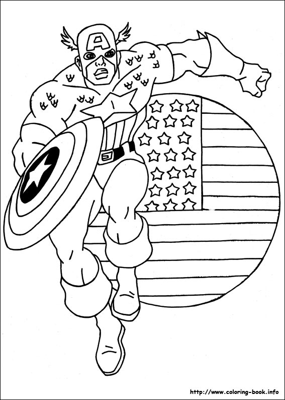 Captain America coloring picture