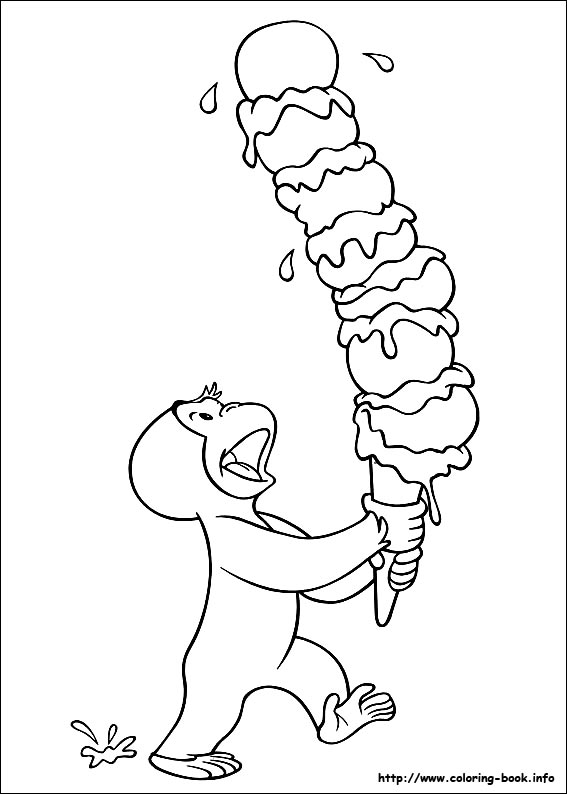 Curious George coloring picture