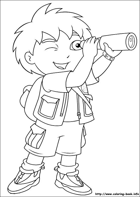 Go, Diego, go! coloring picture