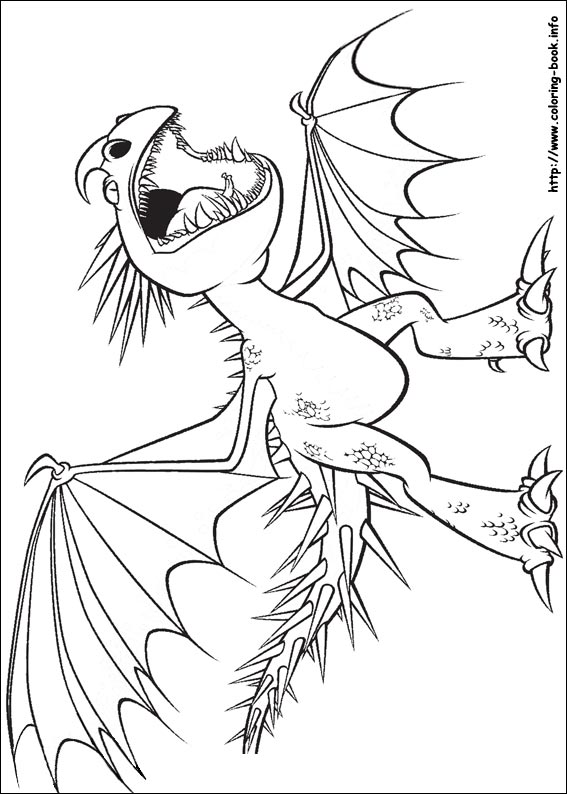 How to train your dragon coloring picture
