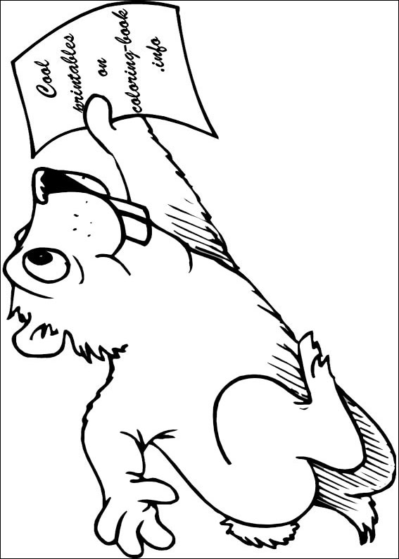 Groundhog Day coloring picture