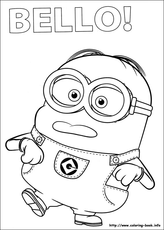 Minions coloring picture