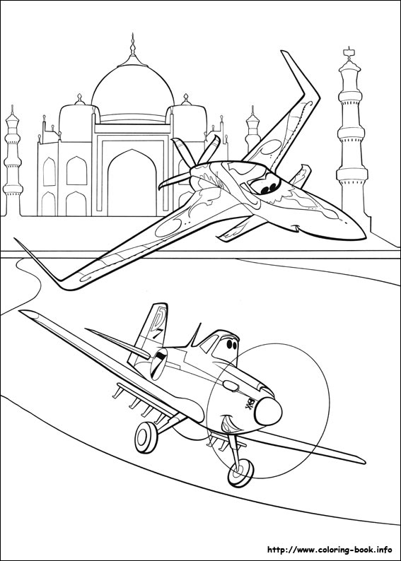Planes coloring picture