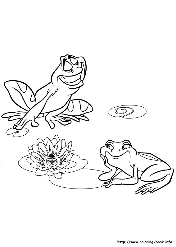 The Princess and the Frog coloring picture