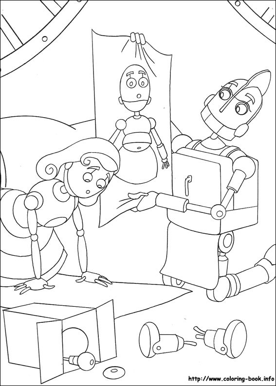 Robots coloring picture
