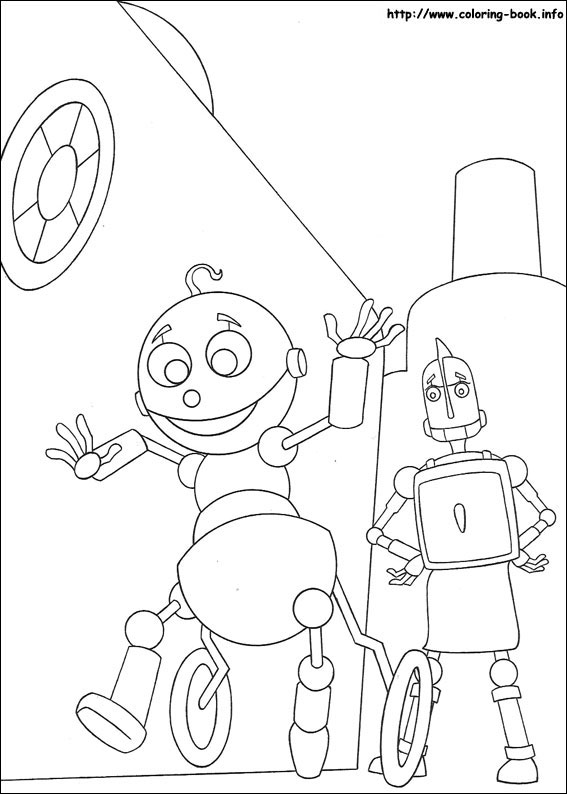 Robots coloring picture