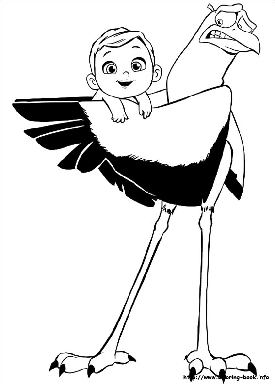 Storks coloring picture