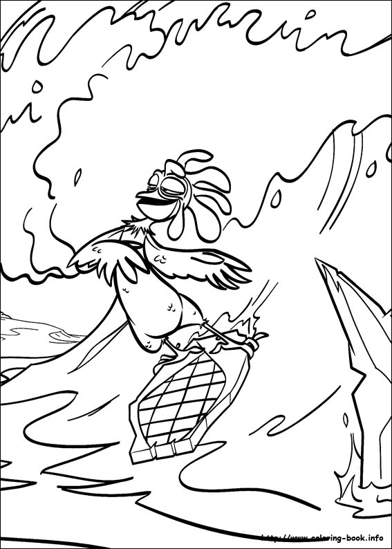 Surf's up coloring picture