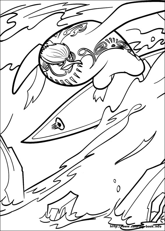 Surf's up coloring picture