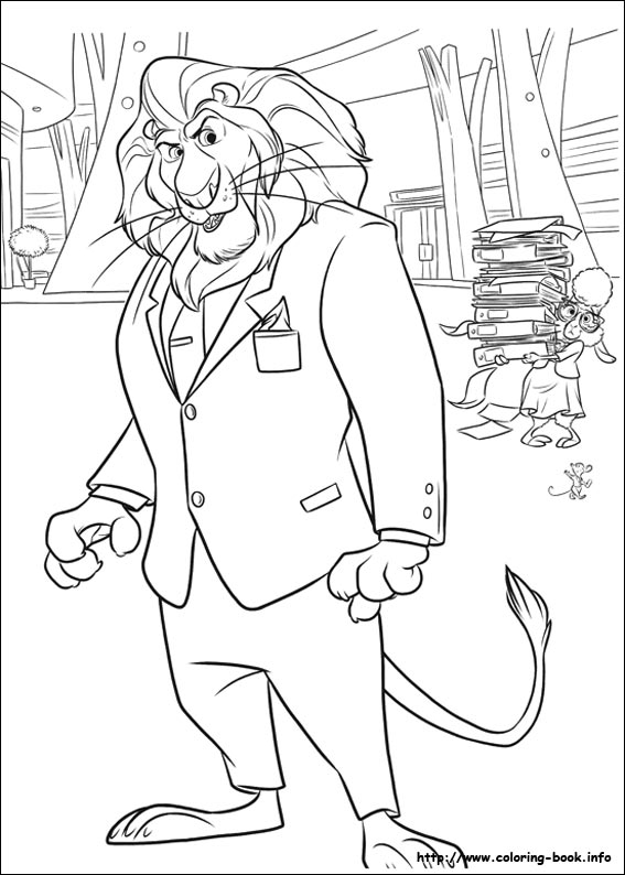 Zootopia coloring picture