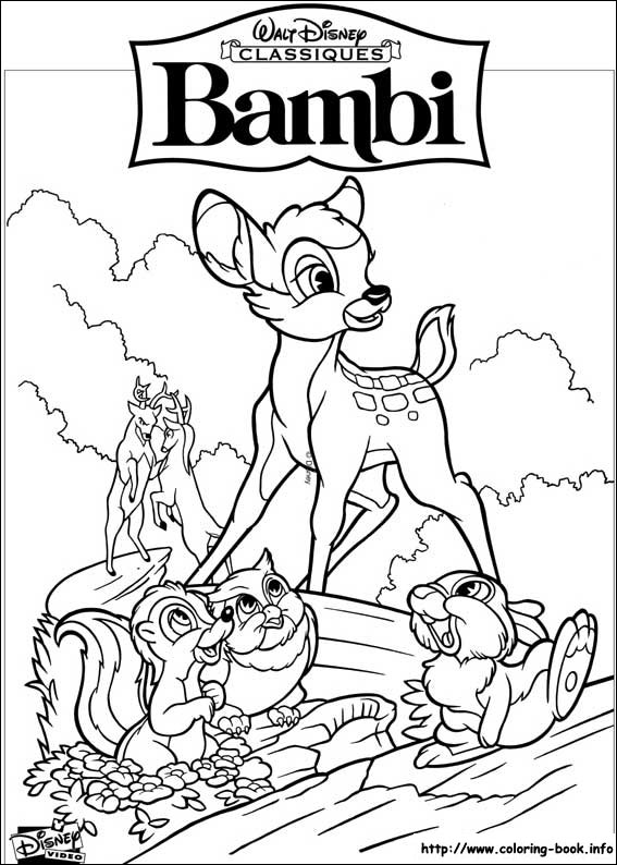 Bambi coloring picture