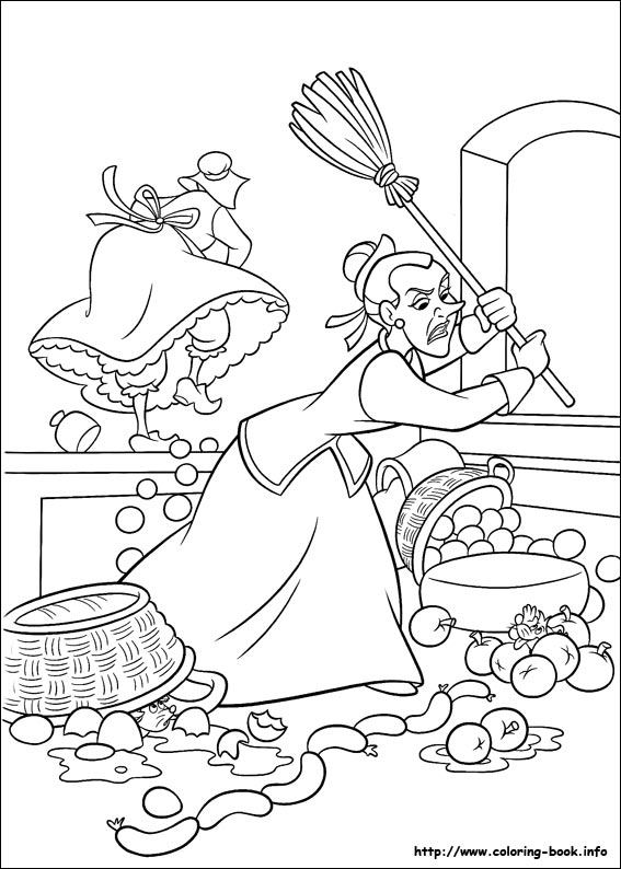 Cinderella coloring picture