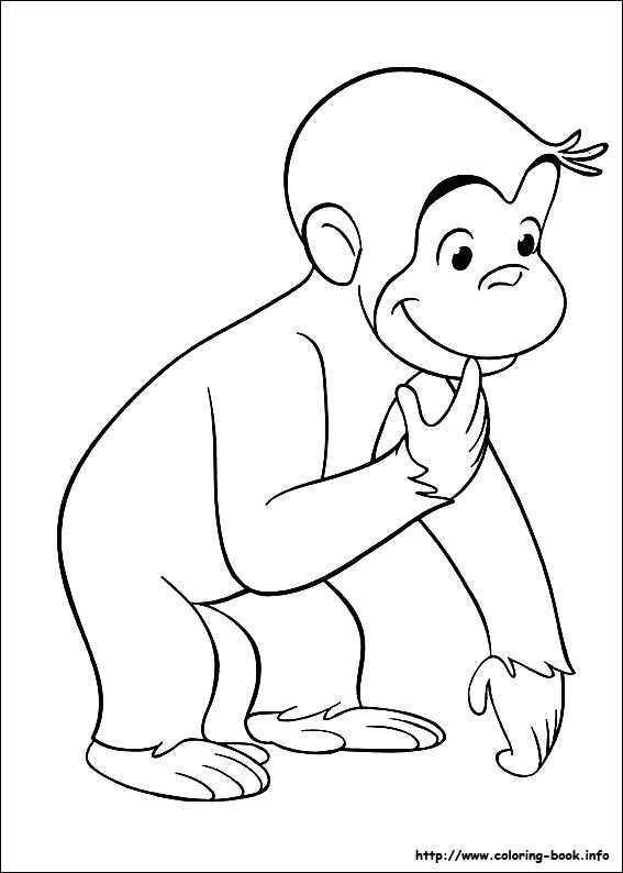 monkey face coloring page