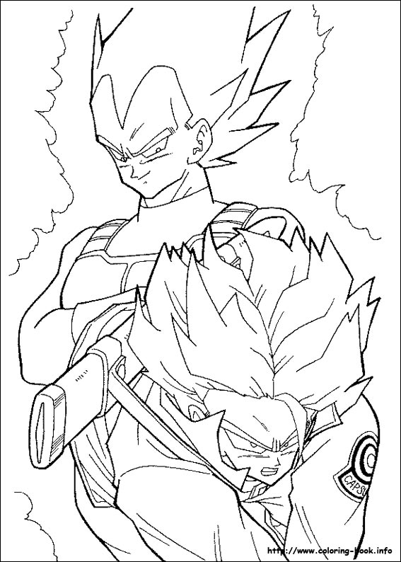 Desenhos de Goku Vegeta Super Saiyan para colorir, goku, branco