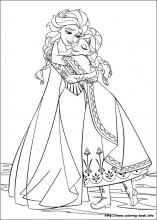 Frozen coloring pages on