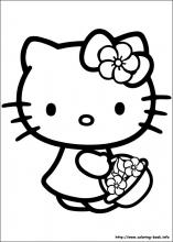 hello kitty coloring pages to print out for free