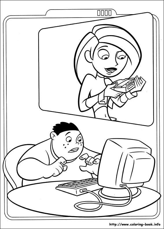 Kim Possible coloring picture