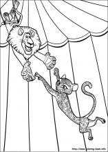 madagascar 3 afro coloring pages