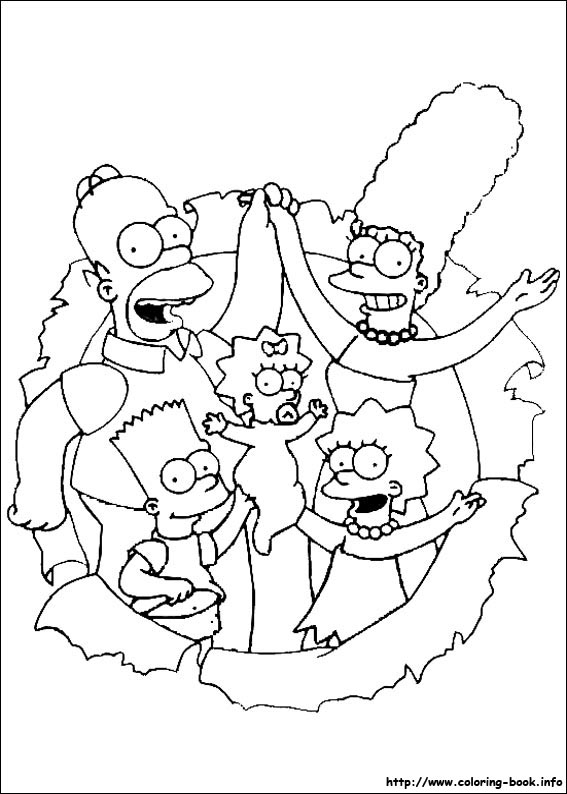 The Simpsons coloring picture