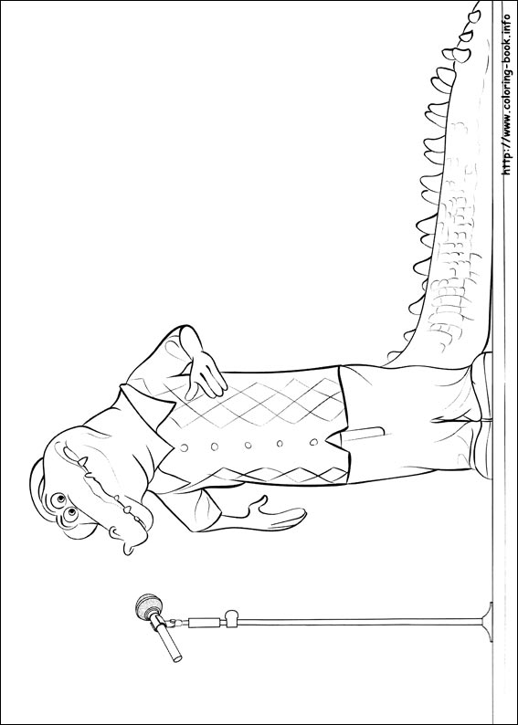 Sing coloring picture