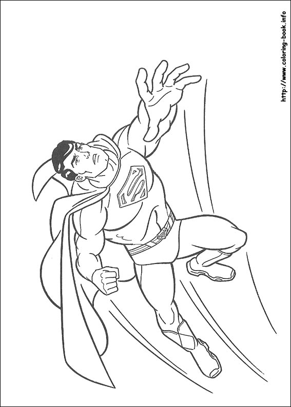 Superman coloring picture