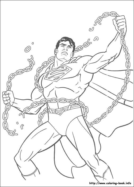 Superman coloring picture