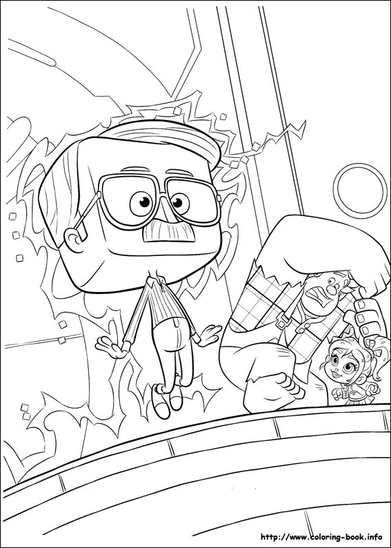Ralph breaks the Internet coloring picture.